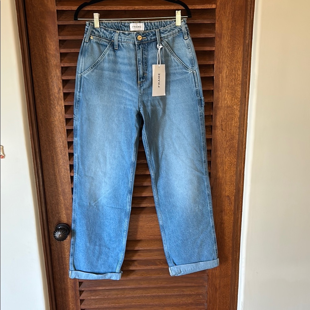 Frame Denim Blue Flare & Wide Leg Jeans